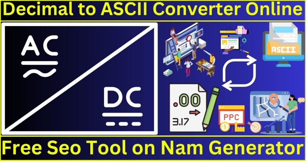 Decimal to ASCII Converter Online